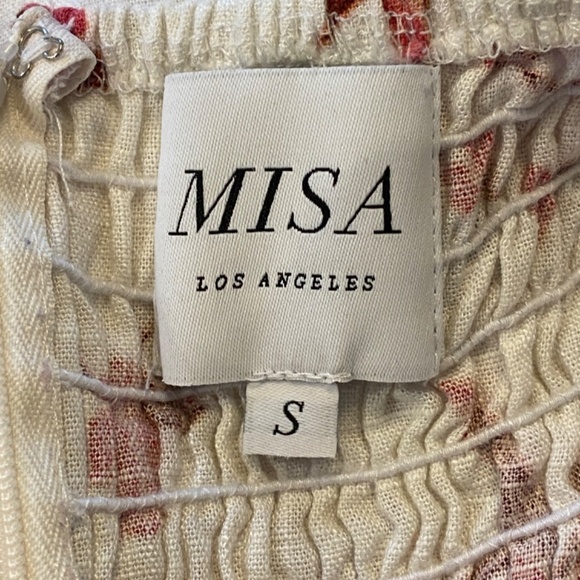 Misa Los Angeles Oona strapless floral midi Dress Abstract Peony 33940 - Picture 11 of 14